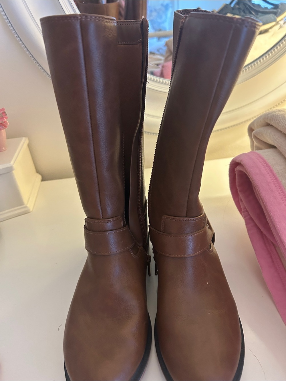 Cat & Jack Brown Girls' Tall Heeled Boots